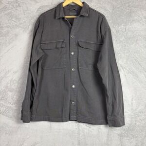 Jack & Jones Jornolan Rush Relaxed Shirt Jacket Asphalt Grey Cotton Twill XL NEW